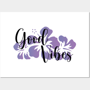 good vibes summer purple Posters and Art